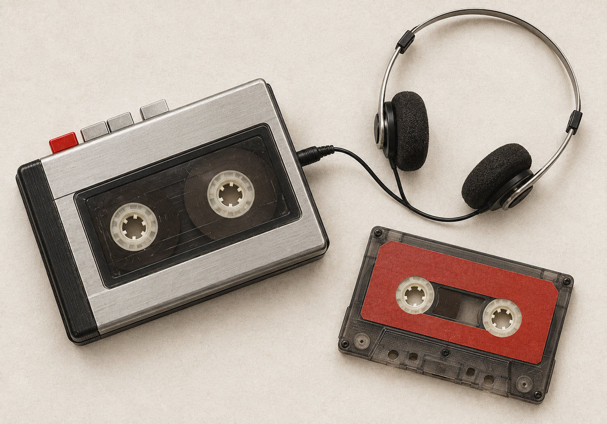 Een Kant vol Muziek – Retro Cassette Poster