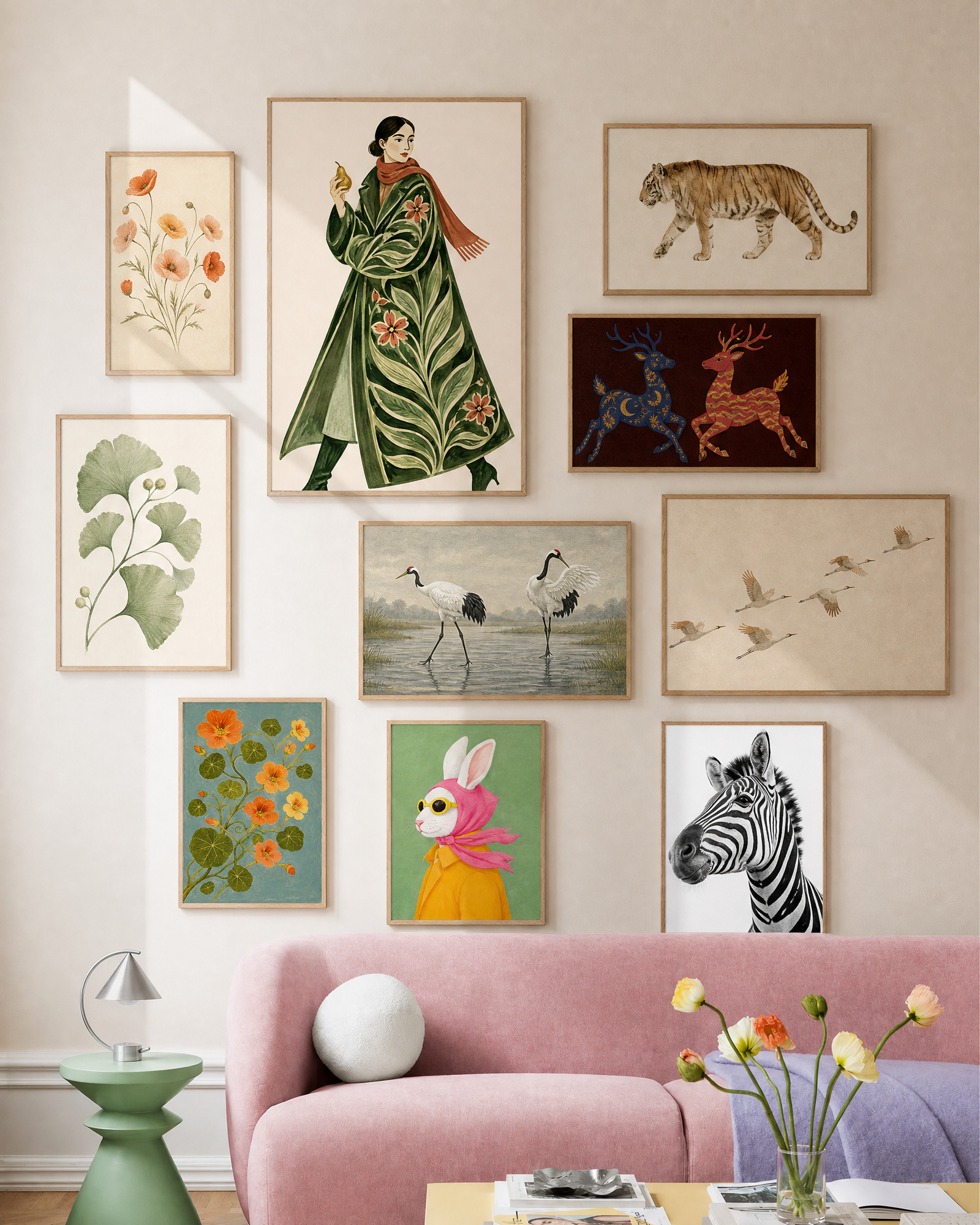 Groene Jas, Roze Bloei – afbeelding 4