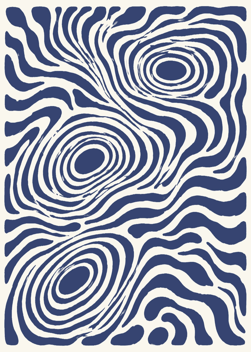 Blauwe Resonantie – kunstposter