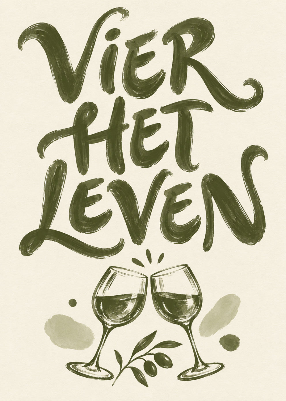 Vier het Leven – Typografie Poster